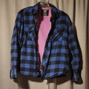 Blue and Black Checkered Kids Jacket